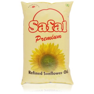 Safal Premium Refined Sunflower Oil Pouch(1L)