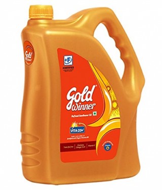 Gold Winner Refined Sunflower Oil Plastic Can(5L)