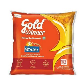 Gold Winner Refined Sunflower Oil Pouch(500ml, Pack of 20)