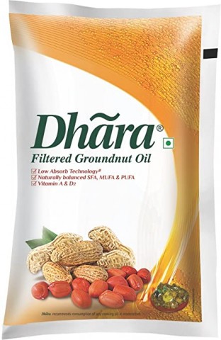 Dhara Filtered Groundnut Oil Pouch(1L)