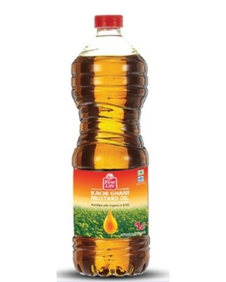Fine Life Kachi Ghani Mustard Oil Plastic Bottle(1L)