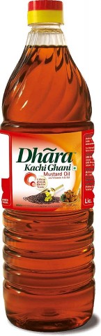Dhara Kachi Ghani Mustard Oil Plastic Bottle(1L)