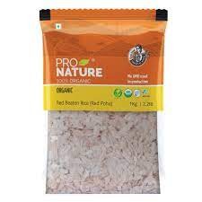 Pro Nature Organic Red Beaten Rice Red Poha(500g)