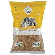 24 Mantra Organic Sona Masuri Hand Pound Rice 1kg