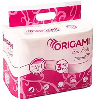 Origami So Soft Tissue Roll 400 Pulls (1pc * 2)