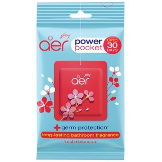 Godrej Aer Power Pocket - Long Lasting Bathroom Fragrance, Fresh Blossom (10g)