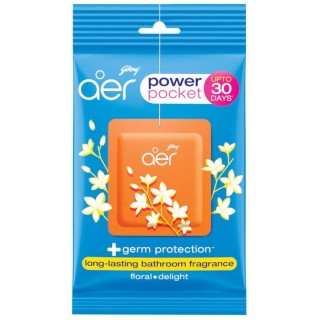 Godrej Aer Power Pocket - Long Lasting Bathroom Fragrance, Floral Delight(10g)