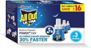 All Out Ultra Power+ Fan Mosquito Repellent Vaporizer Refill