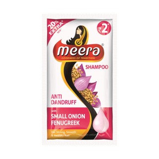 Meera Anti Dandruff Shampoo Small Onion & Fenugreek(6ml, Pack of 20)