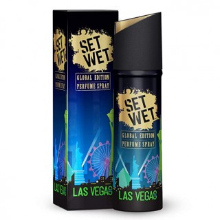 Set Wet Global Edition Las Vegas Live Body Perfume Spray for Men (120ml)