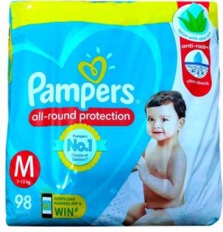 Pampers Pants Medium Baby Diapers (98pc)
