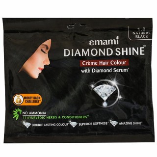 Emami Diamond Shine Creme Natural Black 1.0 Hair Colour(40g)