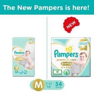 Pampers Premium Care Pants Medium 7 To 12kg (54pc)