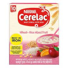 Nestle Cerelac Stage 3 Wheat Rice Mixed Fruit Baby Cereal Carton(300g)