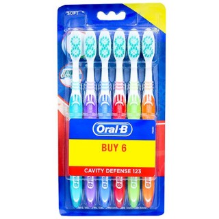 Oral B Cavity Defense 123 Soft Toothbrush (6pc)