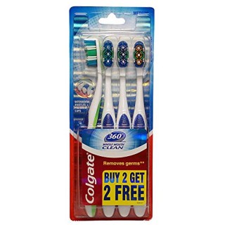 Colgate 360 Whole Mouth Medium Toothbrush (2pc X 2)