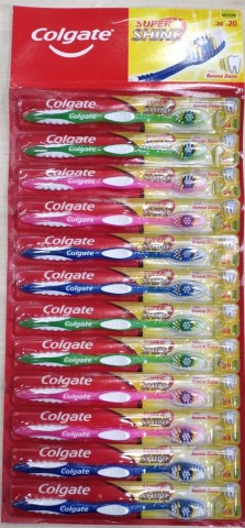 Colgate Super Shine Soft Toothbrush (1pc, Pack of 12)