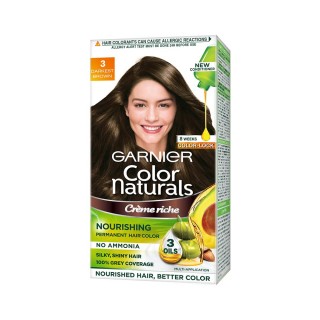 Garnier Color Naturals Permanent Hair Cream No 3 Darkest Brown (70ml)