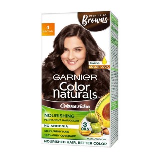 Garnier Color Naturals Permanent Hair Cream No 4 Brown (70ml)