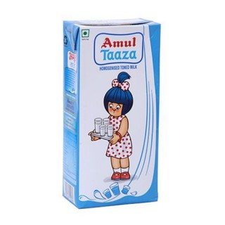 Amul Taaza Toned Milk Tetrapack(1L)