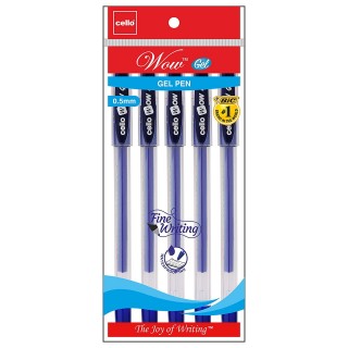 Cello Wow Gel Pen Blue(1pc, Pack of 5)