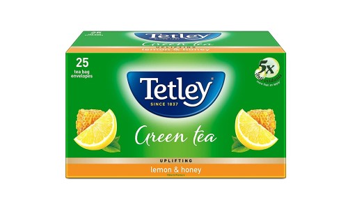 Tetley Uplifting Honey Lemon Green Tea Bags Carton