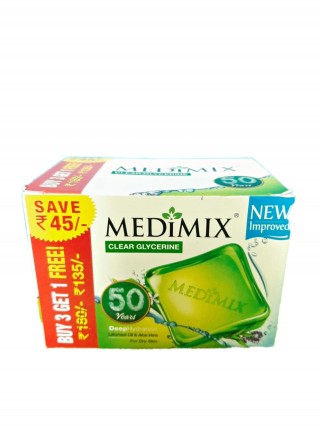 Medimix Clear Glycerine Deep Hyration Soap(100g x 4)