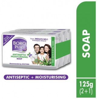Boroplus Antiseptic + Moisturising Soap (125g x 3)