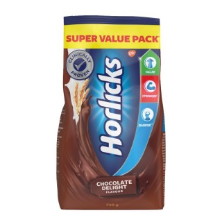 Horlicks Chocolate Delight Health Drink Mix Pouch(750g)