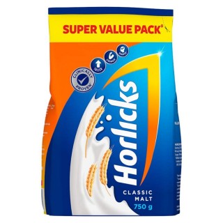 Horlicks Classic Malt Health Drink Mix Pouch(750g)