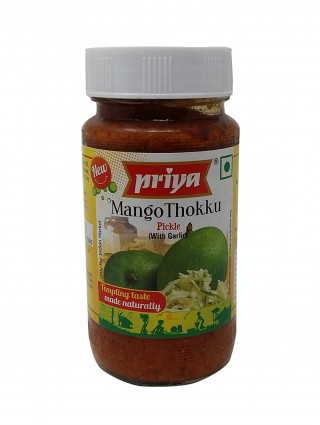 Priya Mango Thokku Pickle With Garlic Glass Bottle (300g)