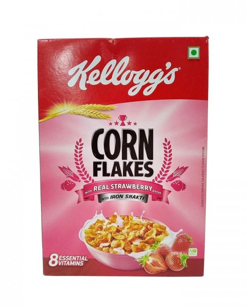 Kelloggs Corn Flakes With Real Strawberry Puree