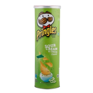 Pringles Potato Chips Sour Cream & Onion Flavour (107g)