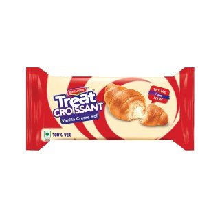 Britannia Treat Vanilla Cream Roll Croissant(50g)
