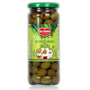Del Monte Stuffed Green  Olives Glass Bottle (450g)