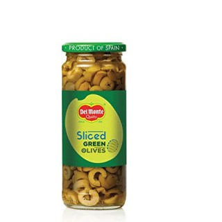 Del Monte Sliced Green  Olives Glass Bottle (450g)