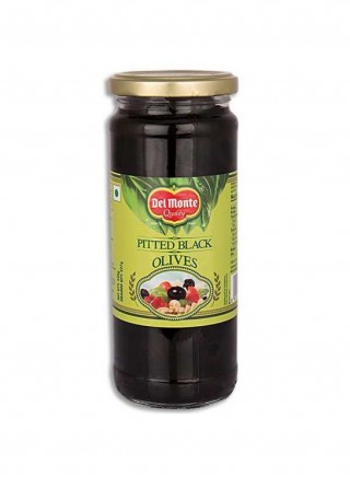 Del Monte Pitted Black Olives Glass Bottle (450g)