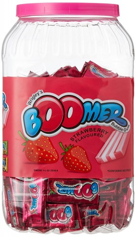 Wrigleys Boomer Strawberry Bubble Gum Jar (230pc)