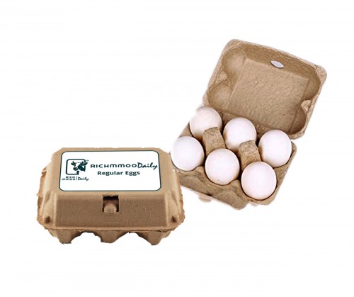 White Regular Eggs (Box of 6 pc)